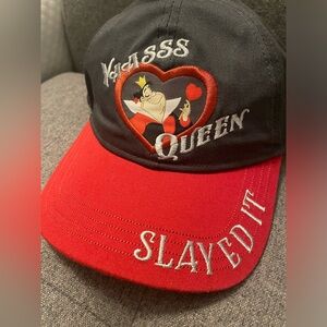 Disney Alice Wonderland Yaasss Queen Slayed It Queen Of Hearts Cap Hat WITH TAGS